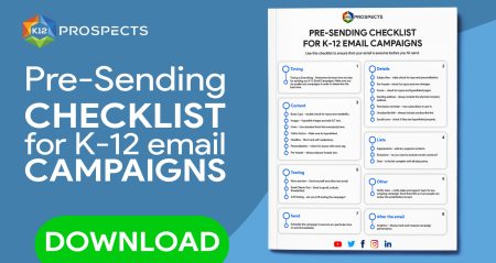 CTA - Pre-Sending checklist for K-12 email campaigns